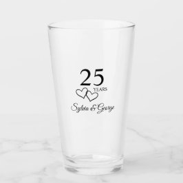 Copo De Pint Personalized 25th Anniversary Gift Stylish Heart