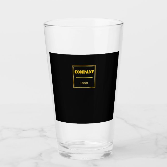 Copo De Pint Personalized Company Black Modern Custom Business (Frente)