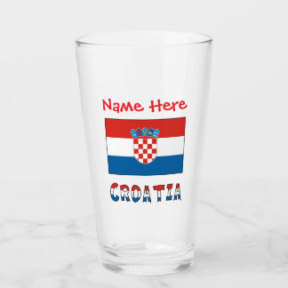Copo De Pint Personalized Croatia Flag 