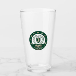 Copo De Pint Personalized Name Groomsman Green Heraldic