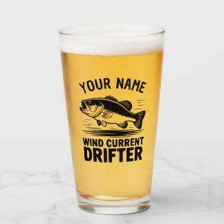 Copo De Pint Personalized Name Wind Current Drifter Bass Fish