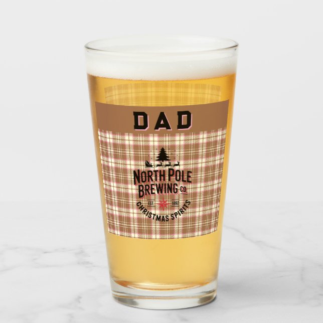 Copo De Pint Personalized North Pole Brewing Holiday Ale (Frente (Preenchido))