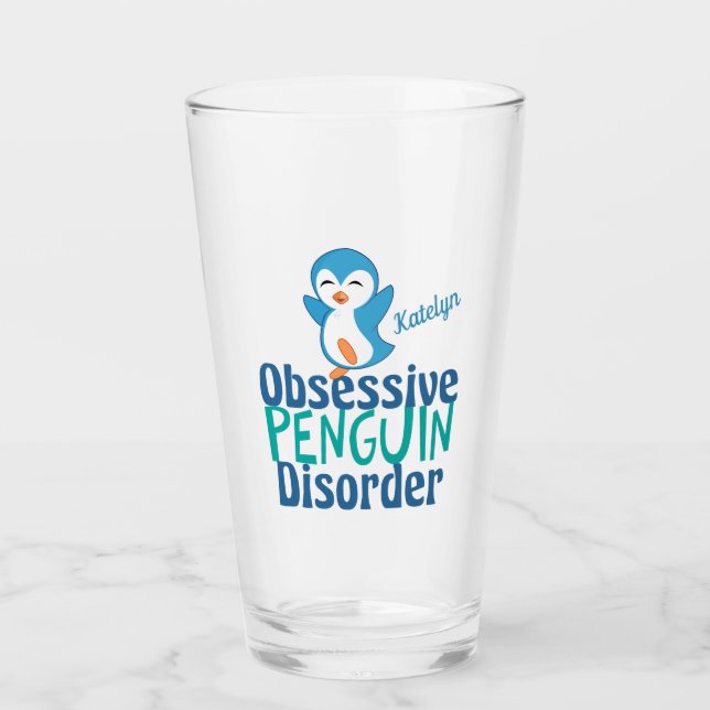 Copo De Pint Perturbação Pinguim Obsessiva Cuja Forma Fresca (Frente)