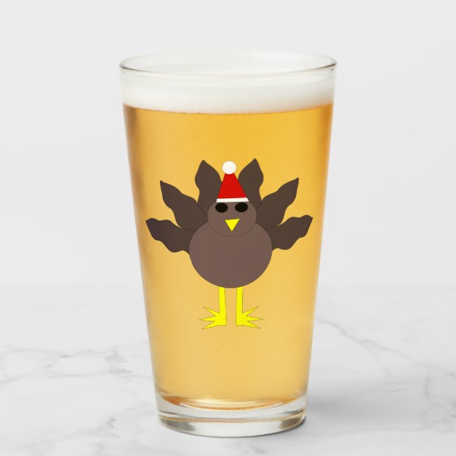 Copo De Pint Peru de Natal Fofo (Frente (Preenchido))