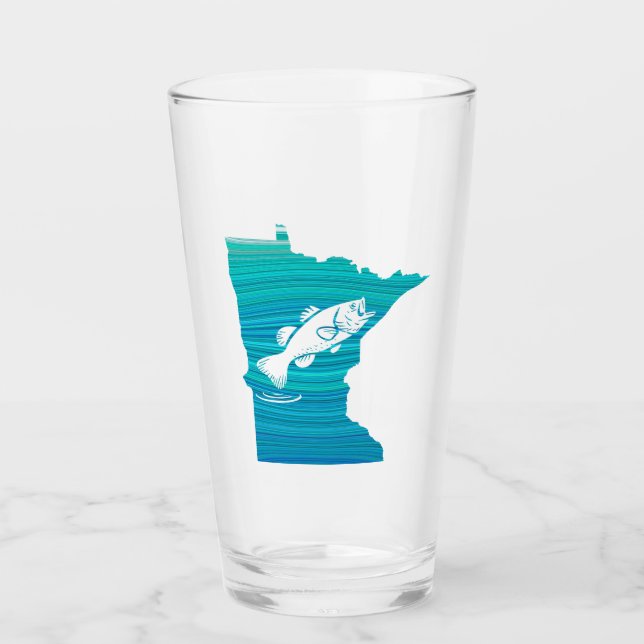 Copo De Pint Pesca de Ondas de Minnesota (Frente)