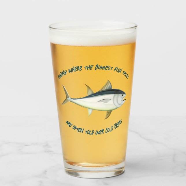 Copo De Pint Pesca: Onde está o maior peixe... (Frente (Preenchido))