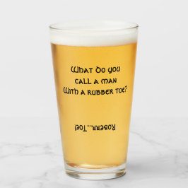 Copo De Pint PESSOA DE Q&Q COM UM TOE DE BORRACHA? Pint de cerv