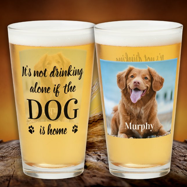 Copo De Pint Pet Foto Personalizada Engraçada De Beer Lover Cão (Criador carregado)