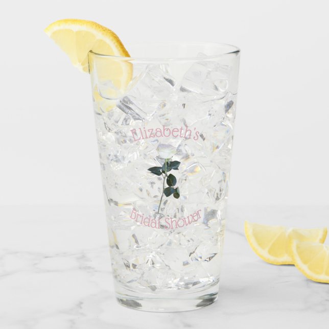 Copo De Pint Pétala de Rosa Branca Chuveiro de Noiva (Gelo frontal)