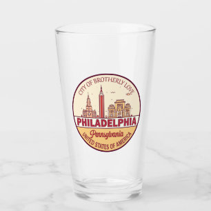 Copo De Pint Philadelphia Pennsylvania City Skyline Emblem