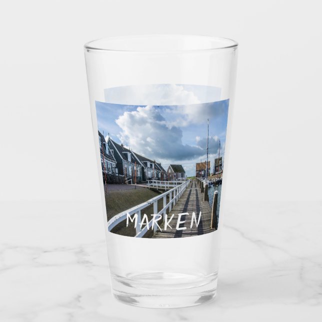 Copo De Pint Píer de madeira em Marken, Países Baixos (Frente)