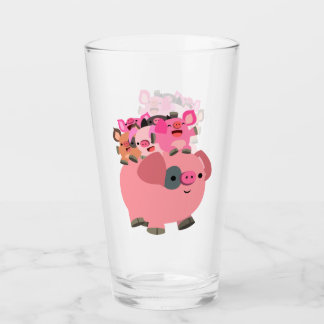 Copo De Pint Piglets de Carregando de porco de cartoon