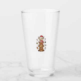 Copo De Pint Pilha de Vaca das Terras Altas de Natal Desenho de