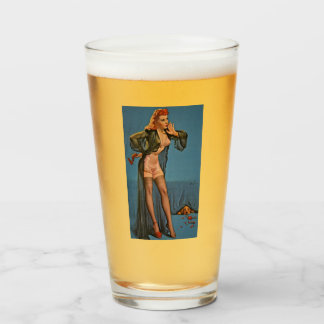Copo De Pint Pin Up Girl Pint Bebendo Glass