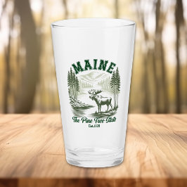 Copo De Pint Pine Tree State Moose and River Artwork
