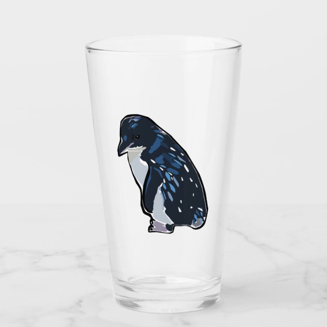 Copo De Pint Pinguim Fada - Tumbler de Vidro (Frente)