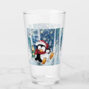Copo De Pint Pinguim Feliz - Celebração de Natal - Pintura