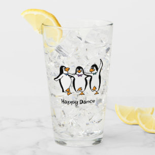 Copo De Pint Pinguins dançantes - Design Bebendo Vidro