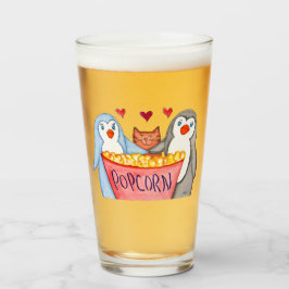 Copo De Pint Pinguins e Pipoca