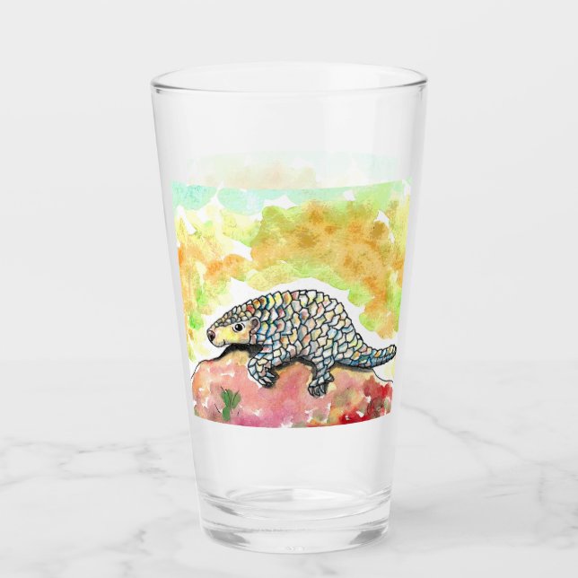 Copo De Pint Pintura de Pangolin Cujo Canto (Frente)