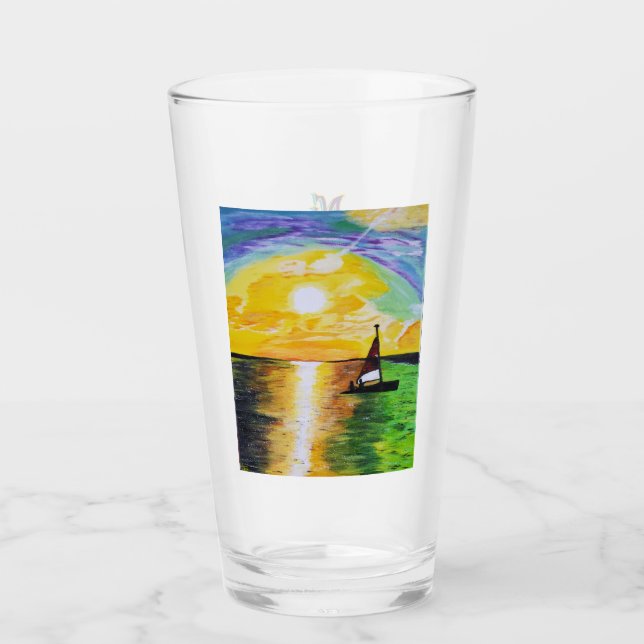 Copo De Pint Pinturas DG Pôr do Sol Vela (Frente)