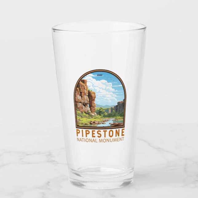 Copo De Pint Pipestone National Monument Minnesota Viagem Art (Frente)