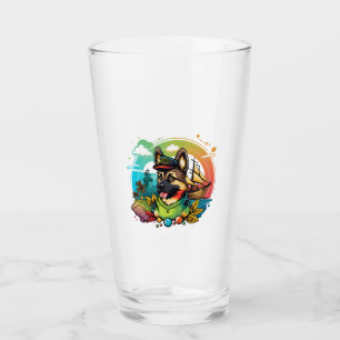 Copo De Pint Pirata de Cachorro german shepherd