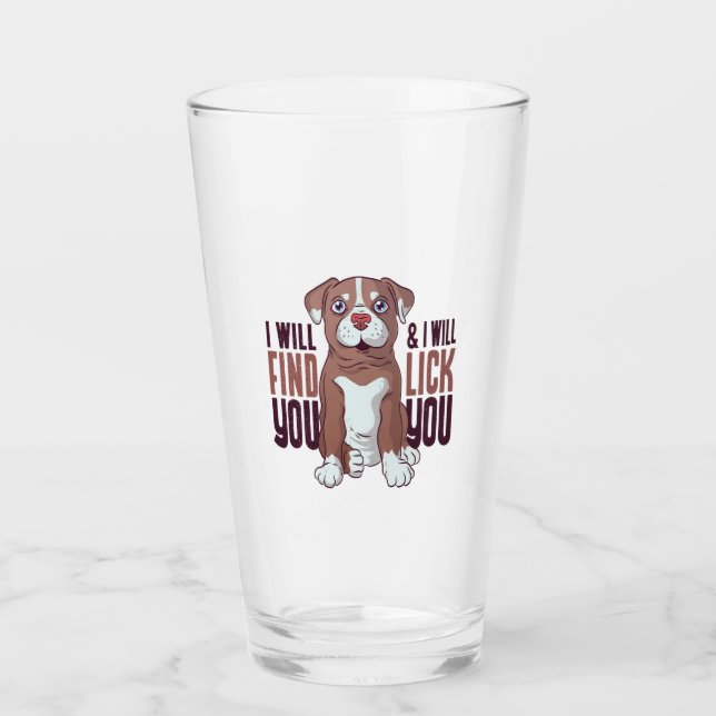 Copo De Pint Pit Bull, Terrier Puppy Dog (Frente)