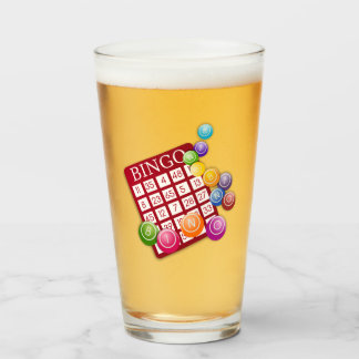 Copo De Pint Placa BINGO com BINGO Balls