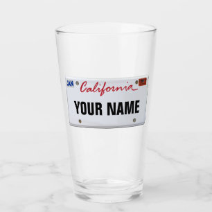 Copo De Pint Placa de Licença da Califórnia (personalizável)