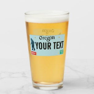Copo De Pint Placa de Licença do Oregon Sasquatch