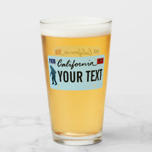 Copo De Pint Placa de Licença Sasquatch da Califórnia