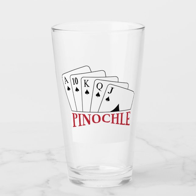 Copo De Pint Placas Pinochle (Frente)