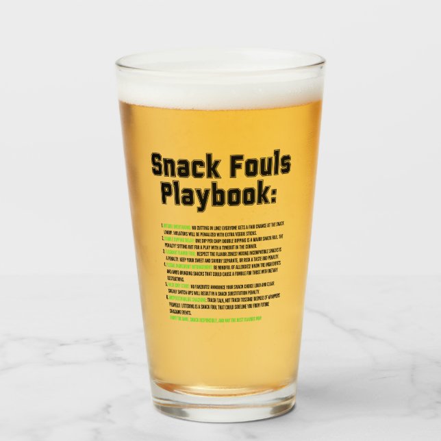 Copo De Pint Playbook Snack Fouls (Frente (Preenchido))