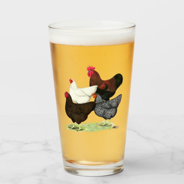 Copo De Pint Plymouth Rock Quartet (Frente (Preenchido))