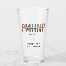 Copo De Pint PMHNP Leopard Impressão Psiquiátrica Saúde Mental 