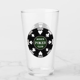 Copo De Pint Poker Club Chip Beer Soda Glass Drinkware