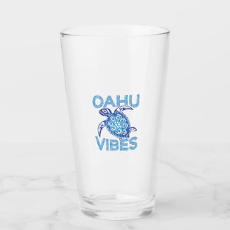 Copo De Pint Polynesian Blue Tribal Sea Turtle Oahu Vibes