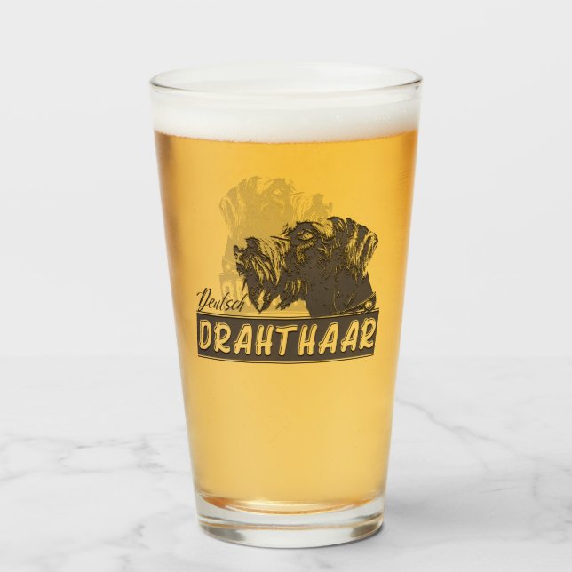 Copo De Pint Ponteiro alemão Wirehaired (Traseira (Preenchido))