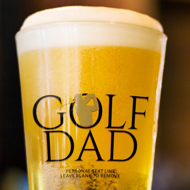 Copo De Pint Ponto Dourado "PAI GOLF" Legal da Tendência (Criador carregado)