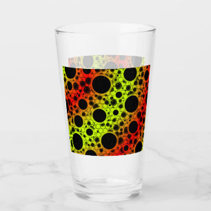 Copo De Pint Pontos de bolhas espaciais - Limão/Vermelho