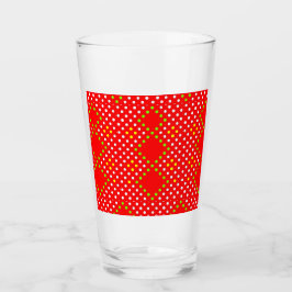 Copo De Pint Pontos vermelhos de vidro