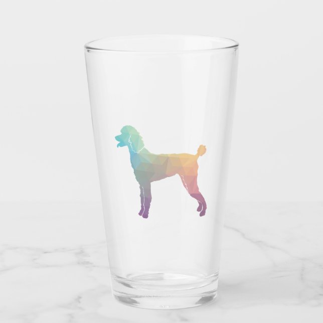 Copo De Pint Poodle Geo Silhouette Pastel (Frente)