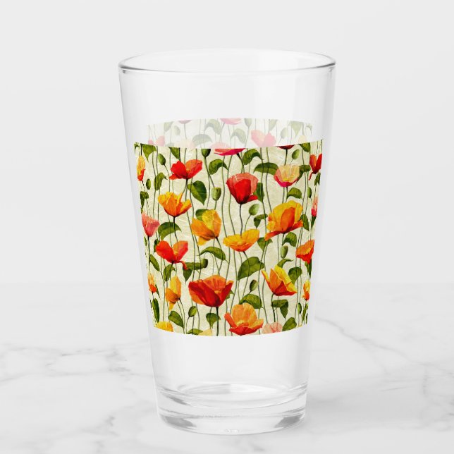 Copo De Pint Poppies Brilhantes (Frente)