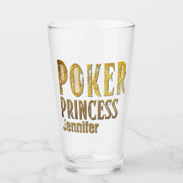 Copo De Pint Pôquer princesa dourada personalizável