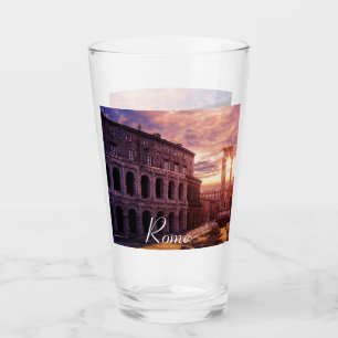 Copo De Pint Pôr do sol sobre Roma Coliseu em Roma