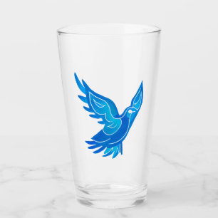 Copo De Pint Porta de Paz Azul e Branco