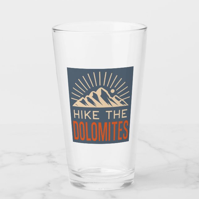 Copo De Pint Pousada Os Dolomites Itália Sunburst (Frente)