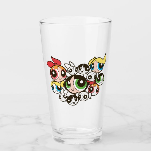 Copo De Pint Powerpuff Girls Face Patterno (Frente)