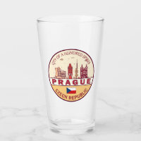 Praga Cidade da República Checa Skyline Emblem